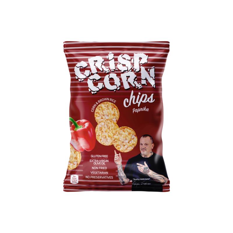 Crisp Corn Chips με γεύση πάπρικα (60g)