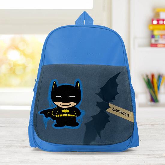 Batboy - Σχολική Τσάντα Μονόχρωμη Μπλε