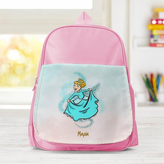 Πριγκίπισσα - Σχολική Τσάντα Μονόχρωμη Ροζ