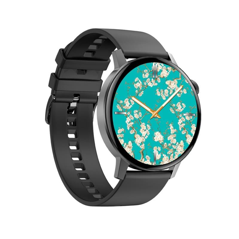 smartwatch dt3 mini - Μαύρη κάσα / Μαύρο λουρί σιλικόνης
