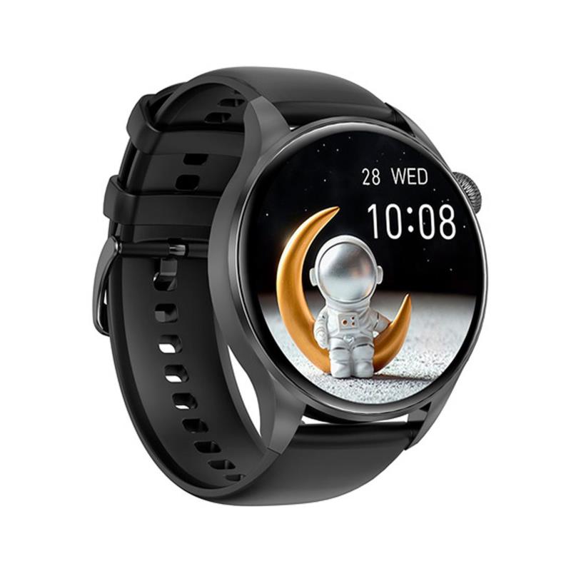 Smartwatch DT3 New - Μαύρη κάσα / Μαύρο λουρί σιλικόνης
