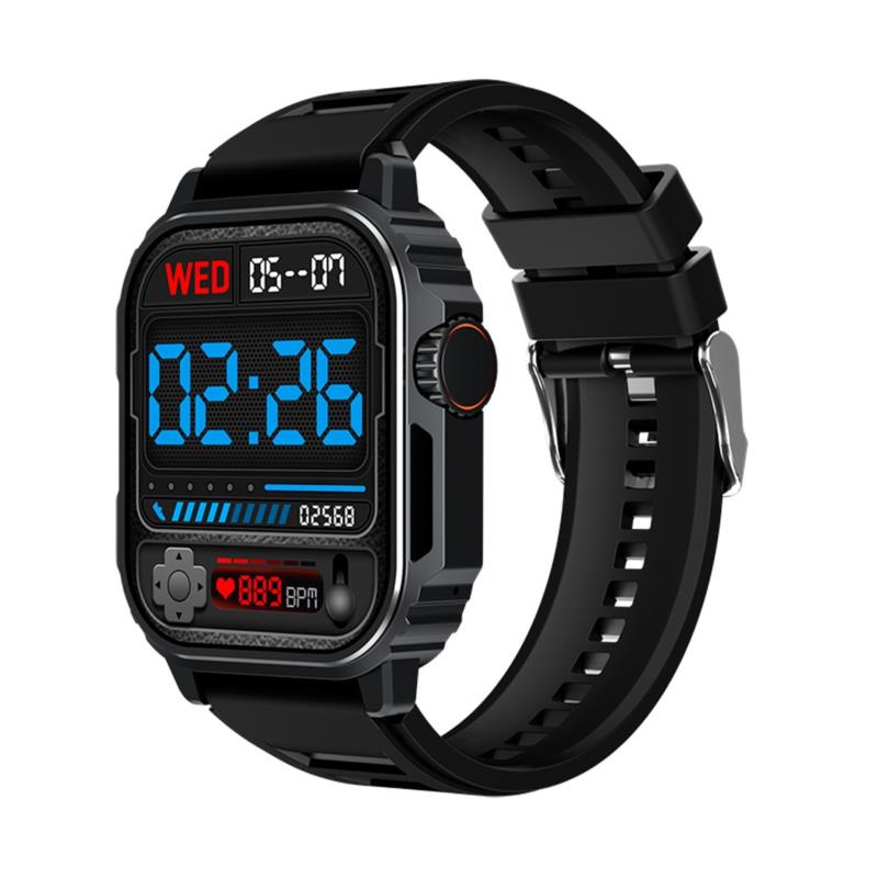 smartwatch TW11 - Μαύρη κάσα / Μαύρο λουρί σιλικόνης