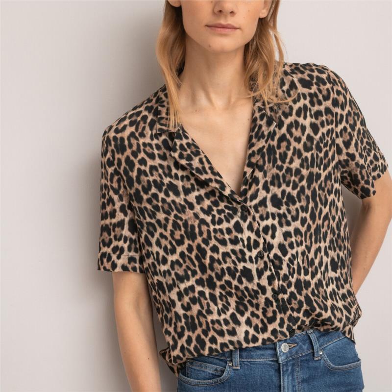 Κοντομάνικο πουκάμισο animal print