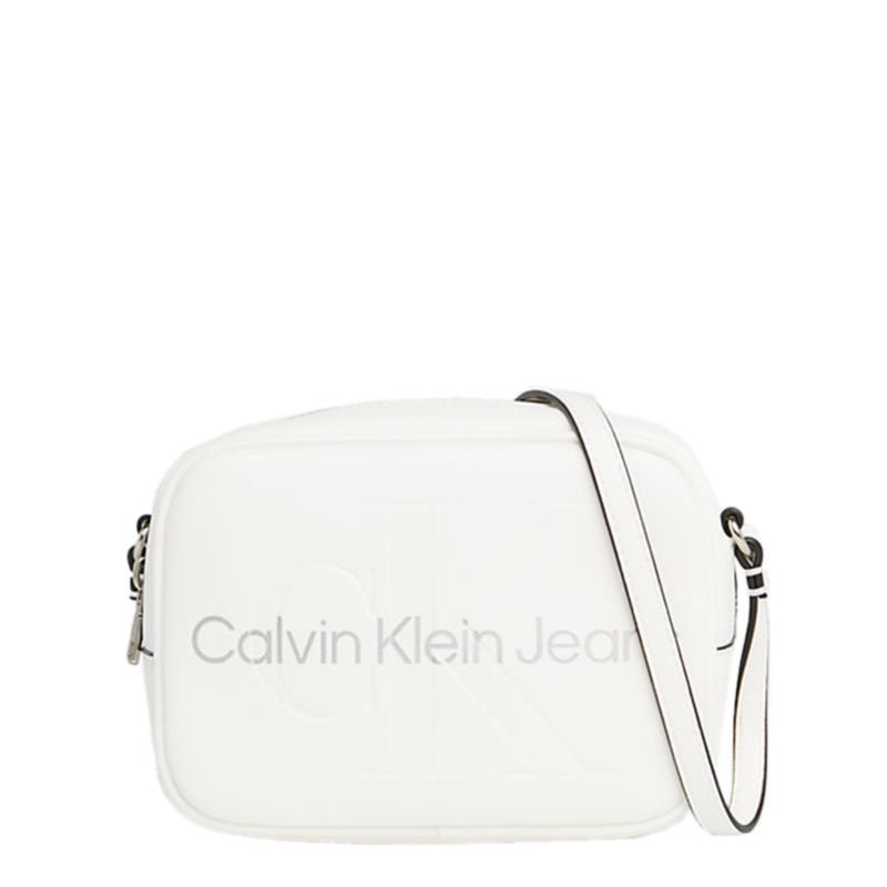 Γυναικεία Τσάντα Χιαστί Calvin Klein Camera Bag K60K610275 0LI Λευκή