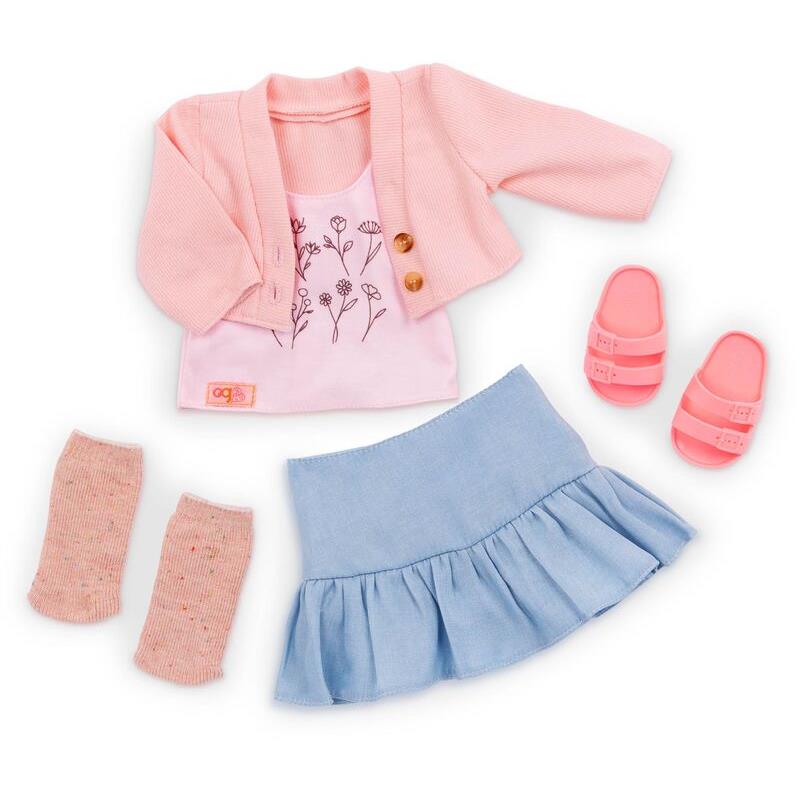 Our Generation Ενδυμασία Pink Sweater With Ruffle Skirt (BD30542Z)