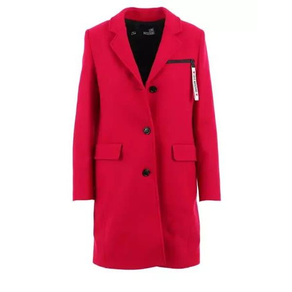 Love Moschino Red Wool Jackets & Coat LO-10240 IT46