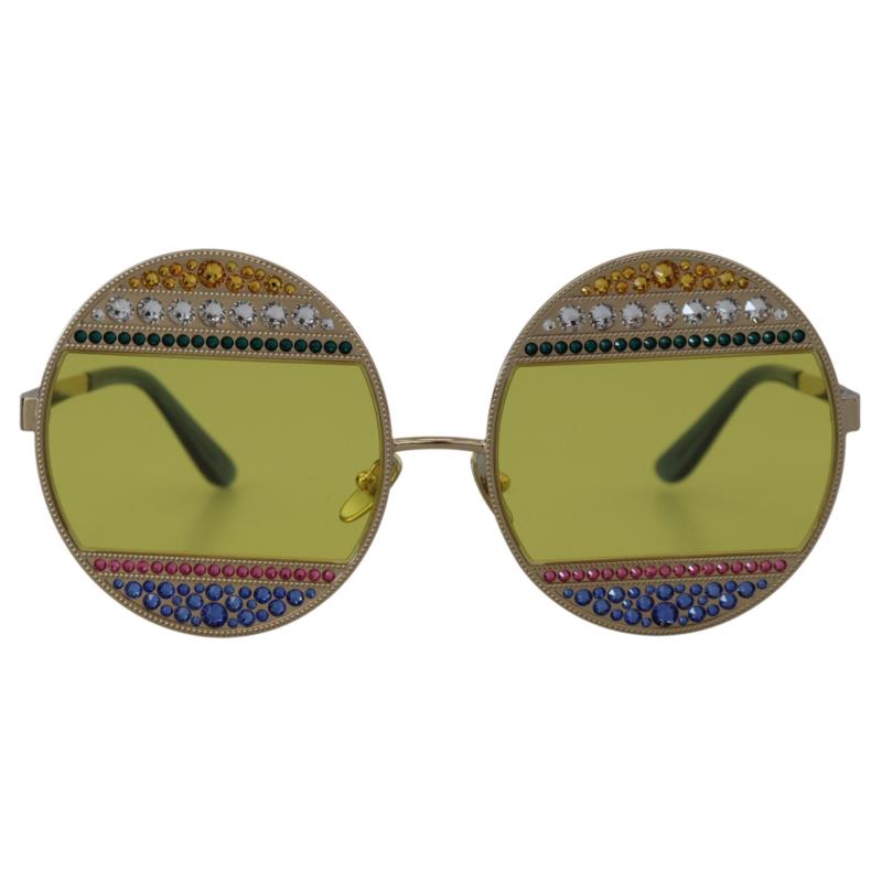 Dolce & Gabbana Gold Oval Metal Crystals Shades DG2209B Sunglasses GLA1147 8053672939590 One Size