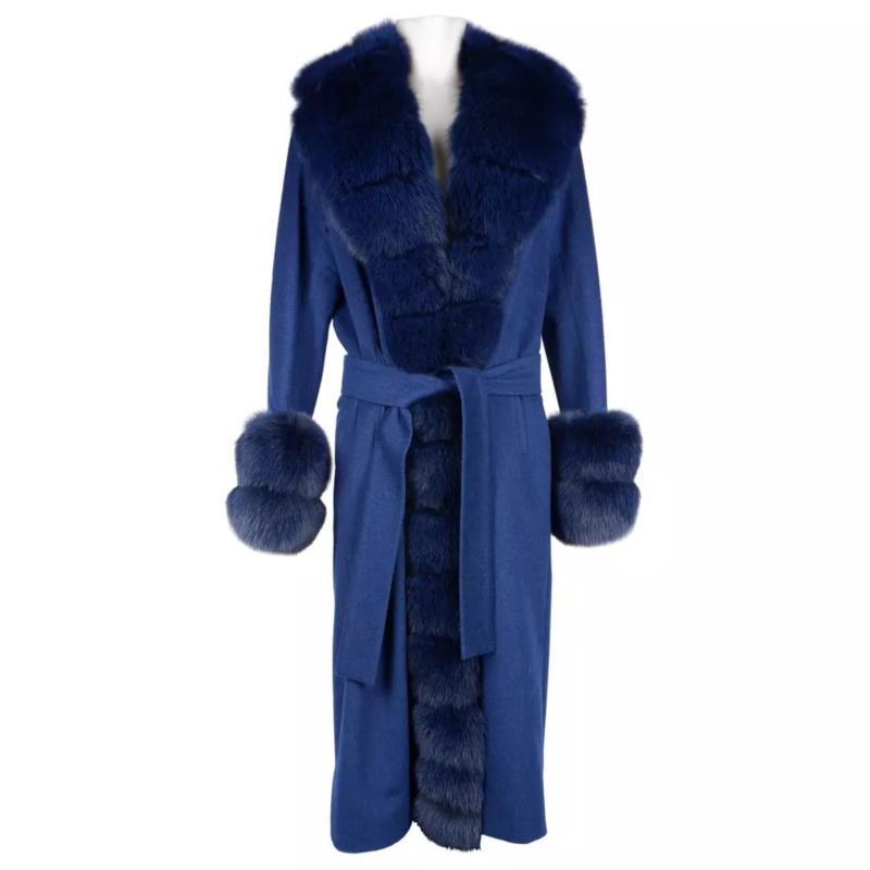 Made in Italy Blue Wool Vergine Jackets & Coat LO-11192 IT40