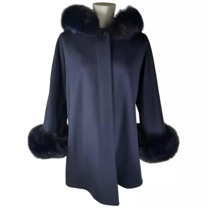 Made in Italy Blue Wool Vergine Jackets & Coat LO-11373 IT44