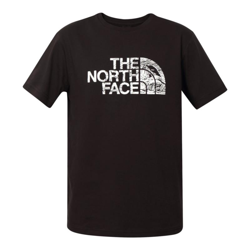 The North Face M S/S WOODCUT DOME TEE Μαύρο