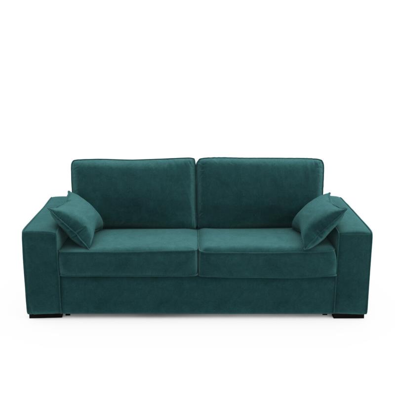 Καναπές-κρεβάτι από βελούδο με στρώμα αφρού Μ98xΠ205xΥ85cm