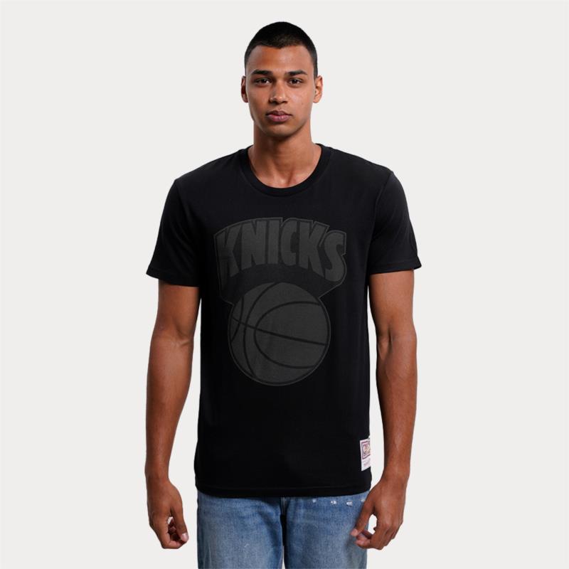 Mitchell & Ness NBA New York Knicks Black Tonal Print Ανδρικό T-shirt (9000156173_1469)