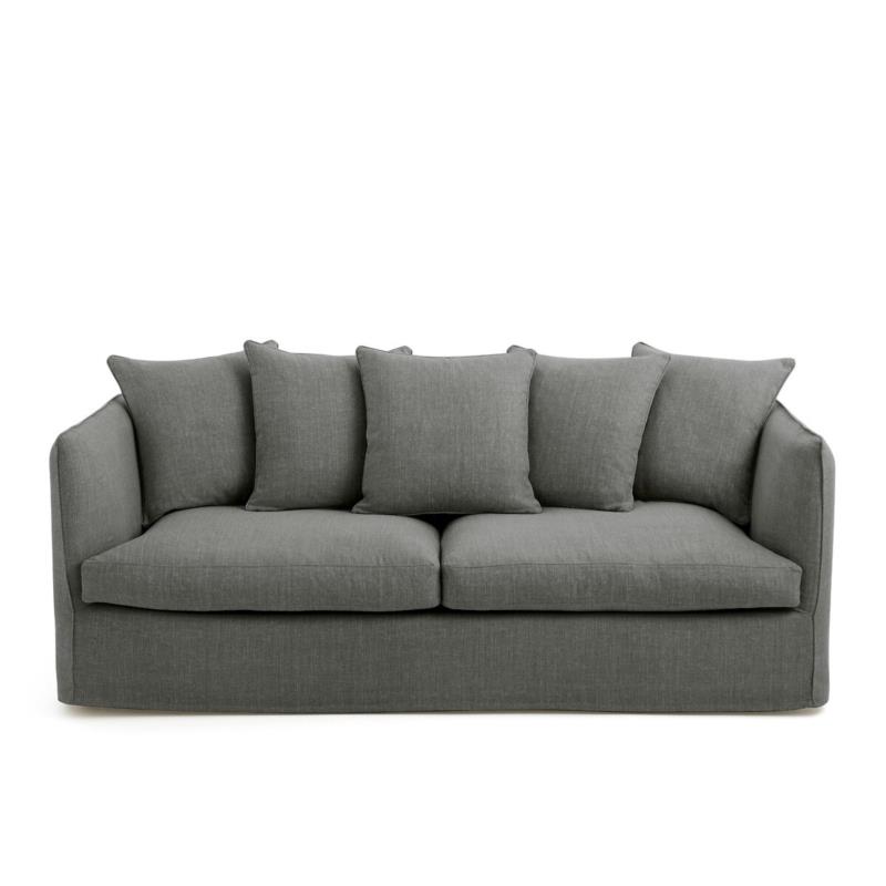 Καναπές-κρεβάτι από βαμβάκι και λινό Μ95xΠ202xΥ82cm