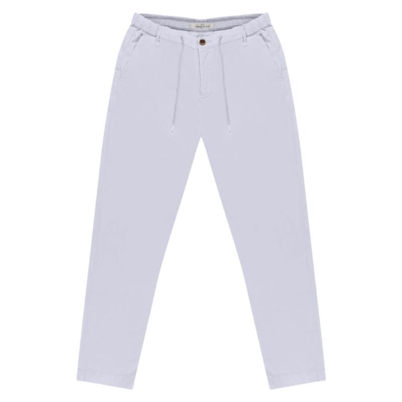 Prince Oliver Satin Joggers Chinos Λευκό 24h Comfort (Modern Fit)