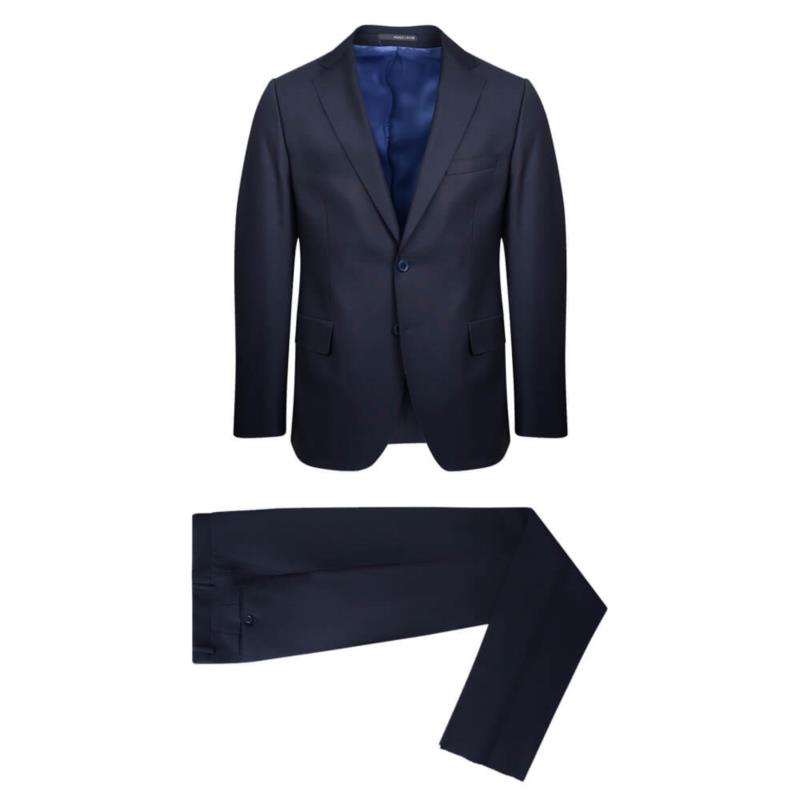 Prince Oliver Κοστούμι Μπλε Σκούρο 100% Wool Super 120s (Modern Fit)