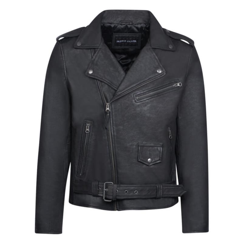 Vintage Perfecto Jacket Μαύρο 100% Leather (Modern Fit)