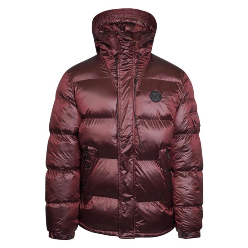 Hooded Luxe Puffer Jacket Κόκκινο (Modern Fit)