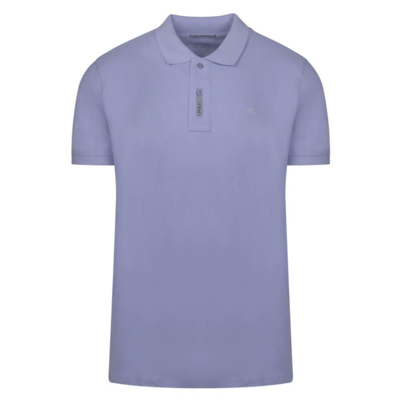 Brand New Polo Double Pique Λιλά 100% Cotton (Regular Fit)