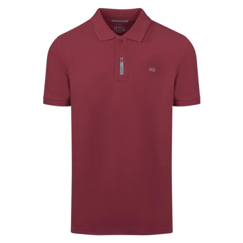 Brand New Polo Double Pique Μπορντώ 100% Cotton (Regular Fit)