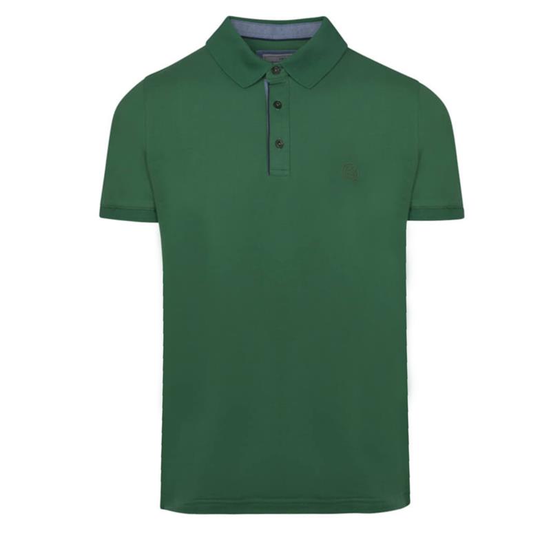 Premium Polo Πράσινο 100% Cotton (Modern Fit)