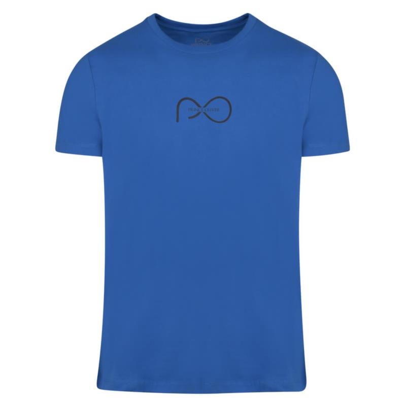 Elegant Logo Τ-Shirt Μπλε Ρουά Round Neck (Italian Slim Fit)