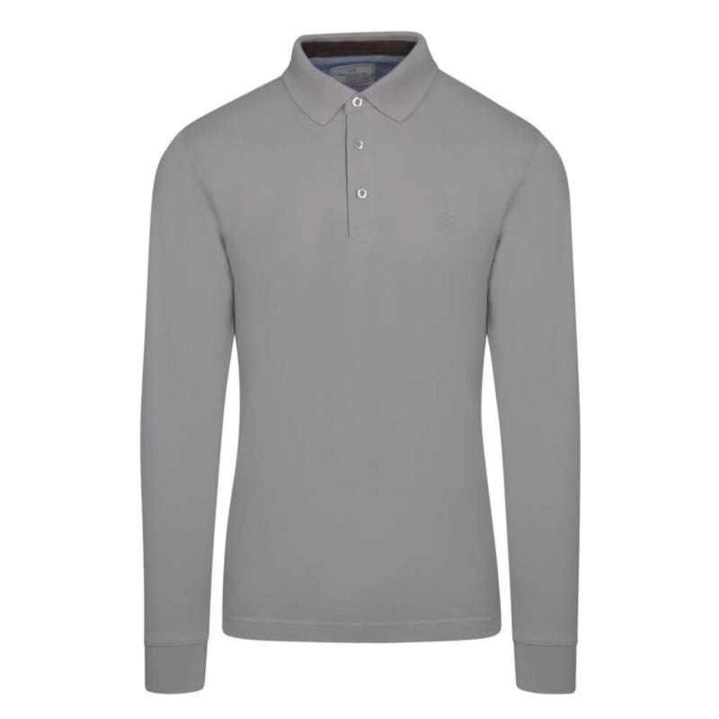 Signature Long Sleeve Polo Γκρι Ανοιχτό (Modern Fit) New Arrival