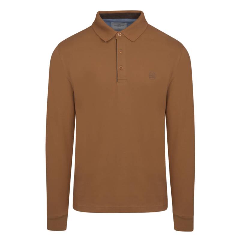 Signature Long Sleeve Polo Καμηλό (Modern Fit) New Arrival