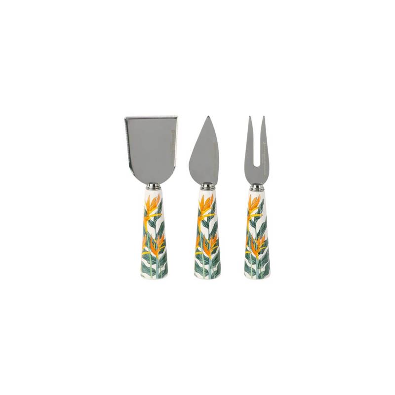 Maxwell & Williams σετ μαχαίρια τυριού και πιρούνι με πορσελάνινη λαβή χειρός (3 τεμάχια) - IZ0042