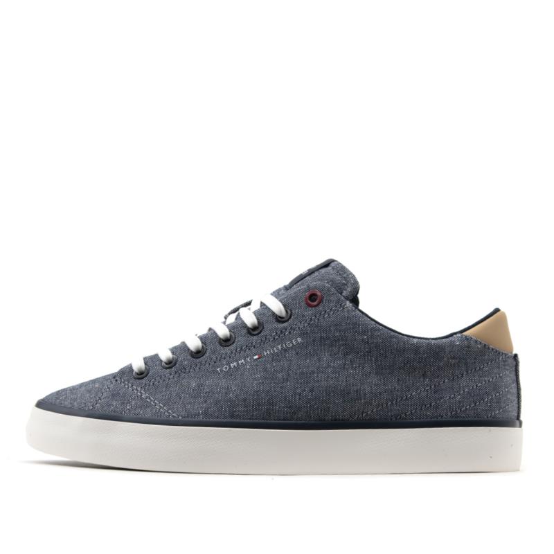 LINEN LACE UP CHAMBRAY SNEAKERS MEN TOMMY HILFIGER