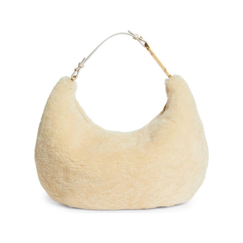 Off-White White Shearling Handbag One Size