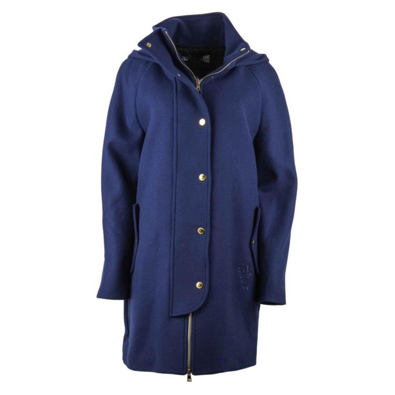 Love Moschino Blue Wool Vergine Jackets & Coat IT42