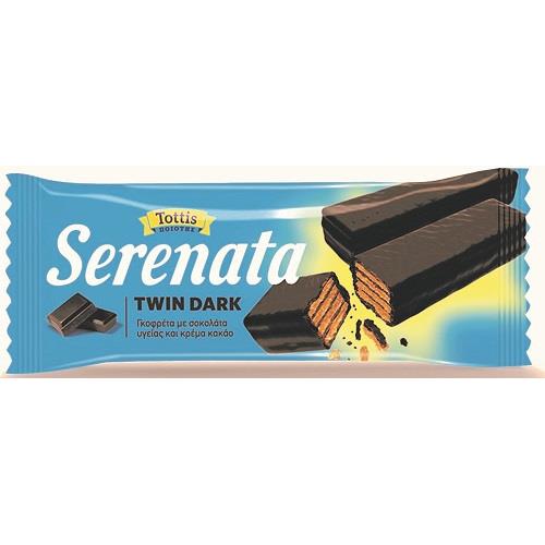 Γκοφρέτα με Σοκολάτα Υγείας & Κρέμα Κακάο Twin Dark Serenata (30g)
