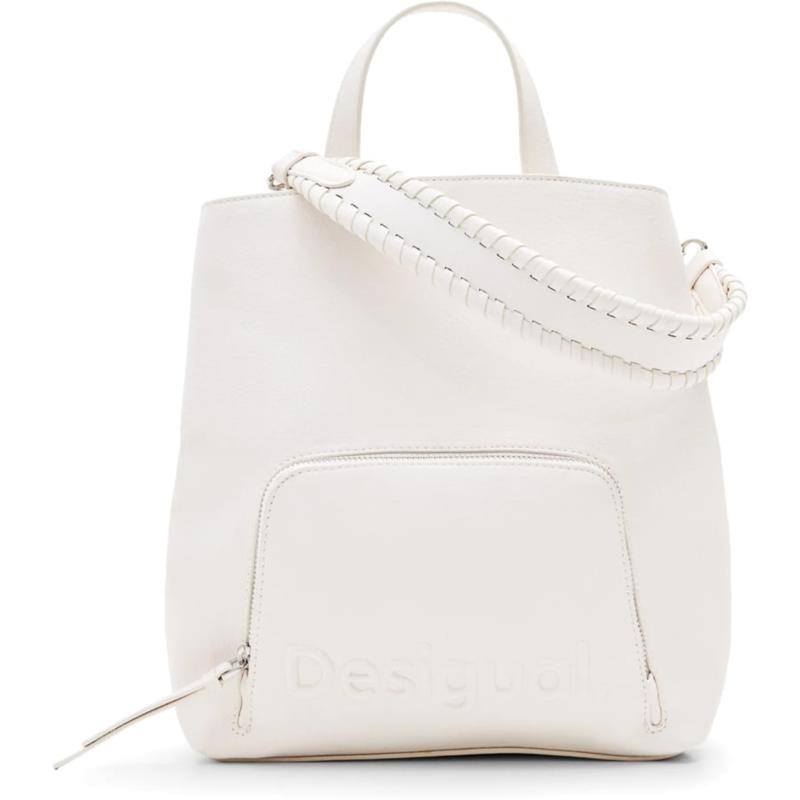 Desigual λευκή τσάντα πλάτης LOGO SUMY 24