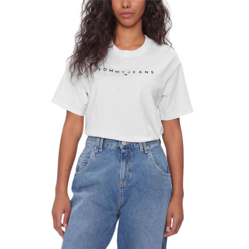 TOMMY JEANS NEW LINEAR LOGO RELAXED FIT T-SHIRT WOMEN