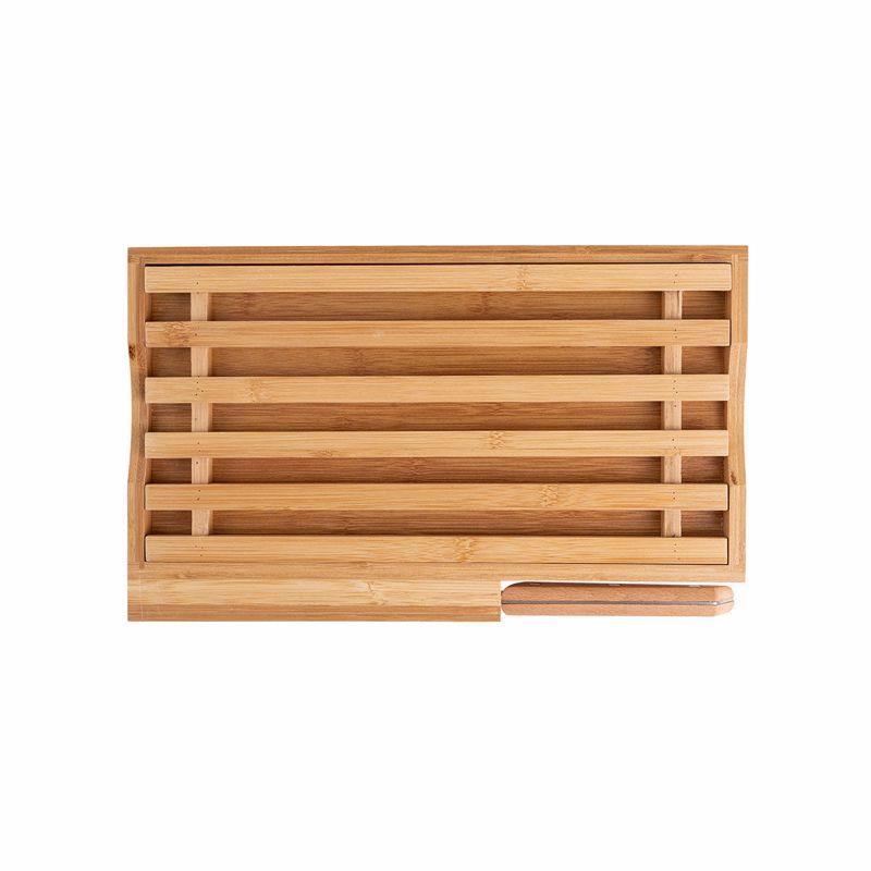 ESTIA Σετ Επιφάνεια Κοπής με Μαχαίρι ψωμιού Bamboo Essentials 35.5x22x3.5cm 01-12946