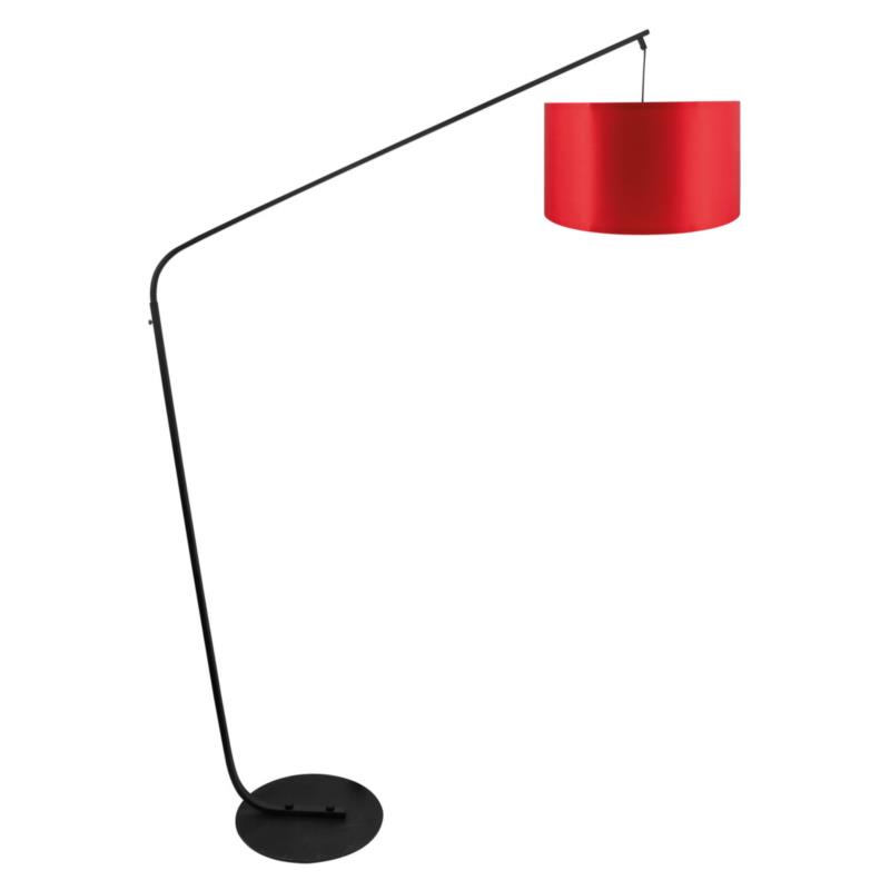 ArLight FLC 8022 RD Φωτιστικό Δαπέδου με Γωνιακό Κορμό Μαύρο και Κόκκινο Καπέλο Μονόφωτο Ε27 120x180cm 0164036