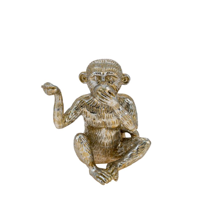 Zen Collection Διακοσμητικός Πίθηκος ''Δεν Μιλάω'' Resin Ασημί 47506