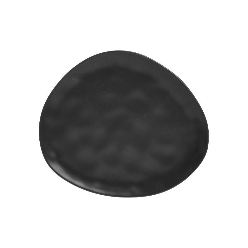 Click Πιάτο Γλυκού Κεραμικό Μαύρο 23x20x2cm 6-60-177-0029