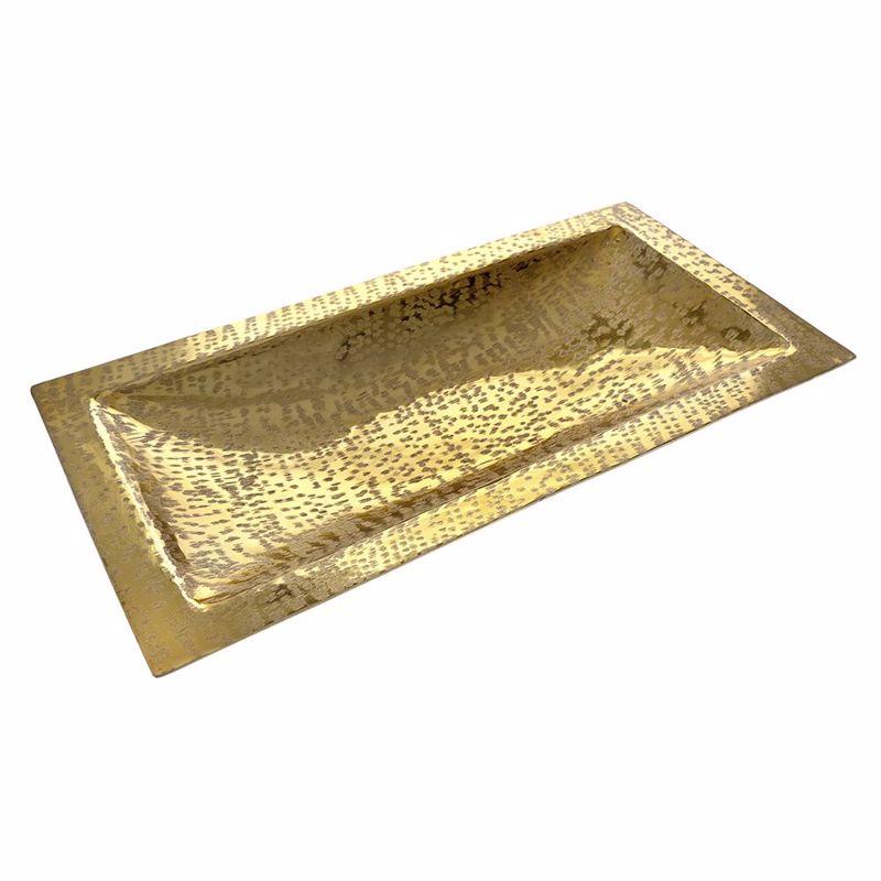Iliadis Δίσκος Μεταλλικός Χρυσός Παραλληλόγραμμος 47x25x5cm 83046