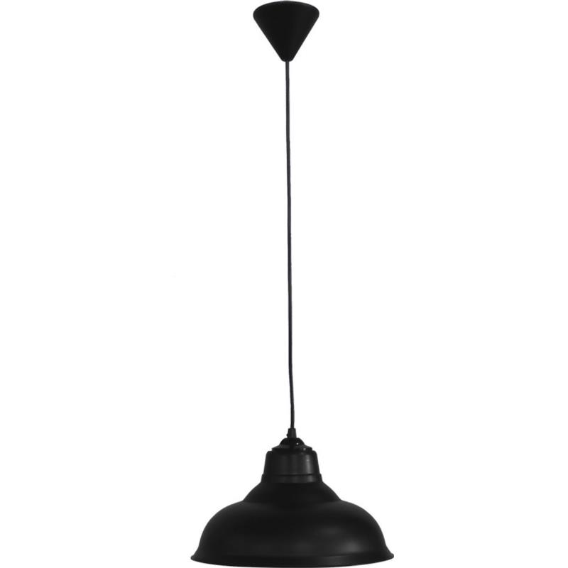 Heronia Φωτιστικό Οροφής Πλαστικό PUBLIC Μαύρο E27 28,5Χ80cm 35-0021