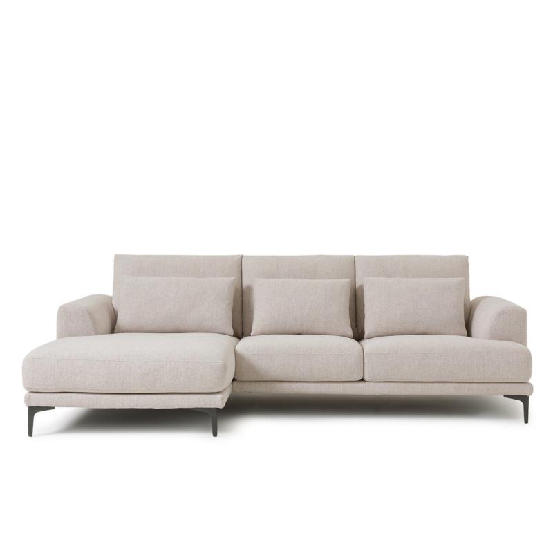 Γωνιακός καναπές με τουίντ ταπετσαρία Μ149xΠ258xΥ83cm