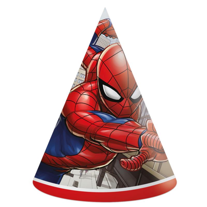 Καπέλα Χάρτινα Spiderman Crme Fighter (6τεμ)