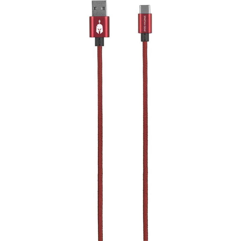 Spartan Gear Καλώδιο Micro USB Type C 2m-Red (066087)