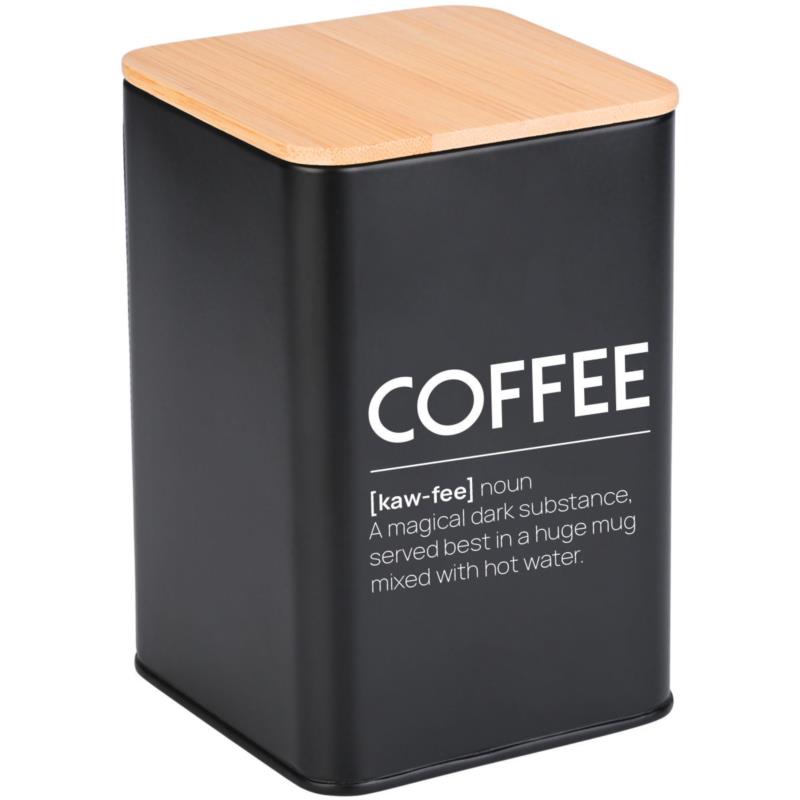 Δοχείο Καφέ Μεταλλικό-Bamboo Μαύρο Essentials Estia 10x10x13εκ. 01-20255 (Υλικό: Μεταλλικό, Χρώμα: Μαύρο) - estia - 01-20255