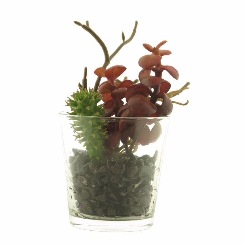 Supergreens Τεχνητό Φυτό Παχύφυτο Κόκκινο 13cm 9470-6