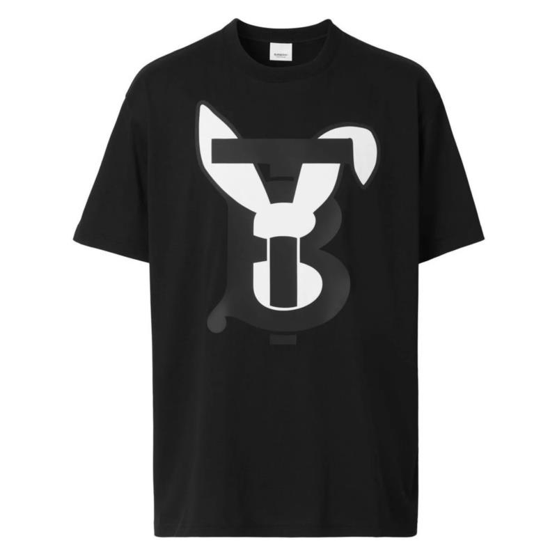 Burberry Black Cotton T-Shirt M