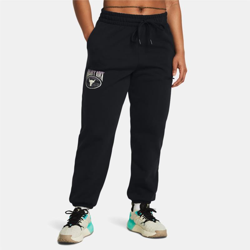 UNDER ARMOUR PROJECT ROCK HEAVYWEIGHT TERRY PANTS ΜΑΥΡΟ