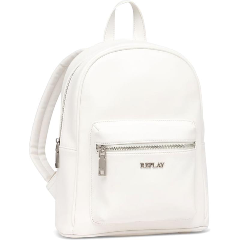 REPLAY λευκή τσάντα πλάτης FW3587
