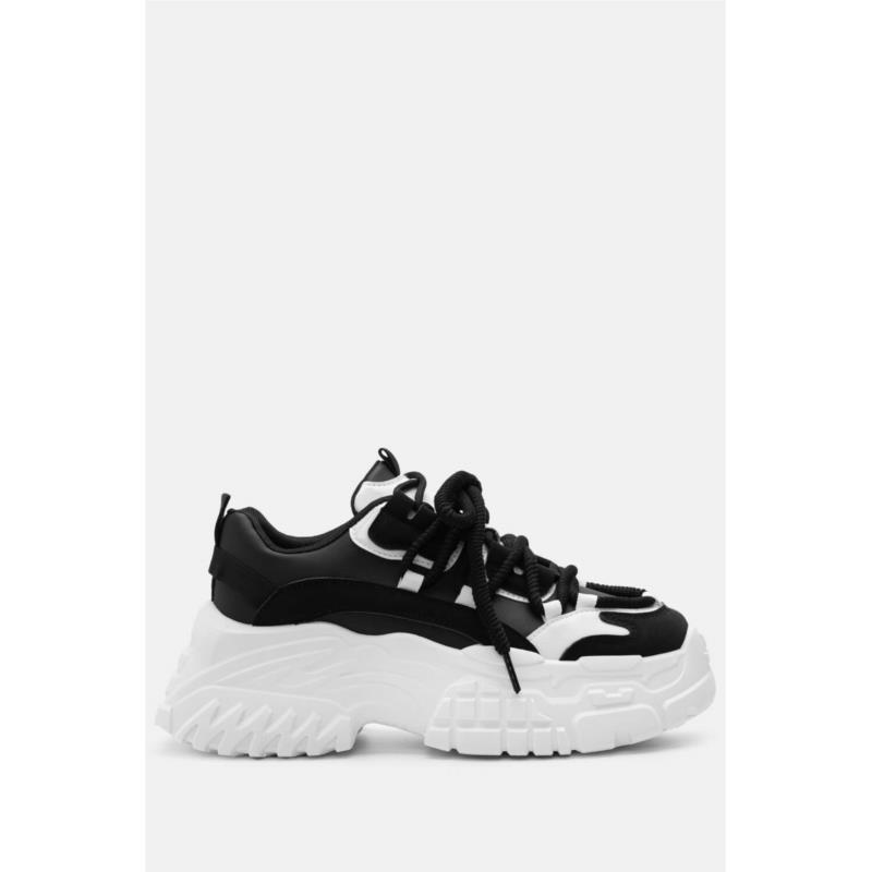 Sneakers Ultra Sole με Διπλά Κορδόνια - Μαύρο