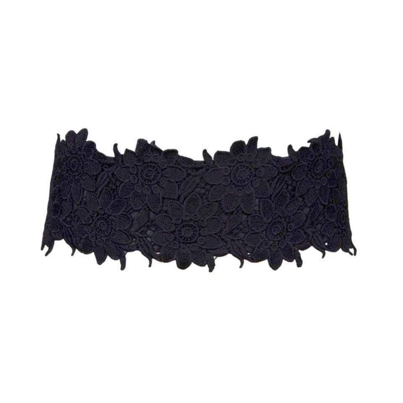 romantic lace belt black